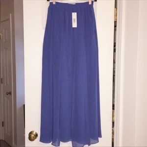 NWT Sugar Lips maxi skirt. Blue. Side zip. *XS